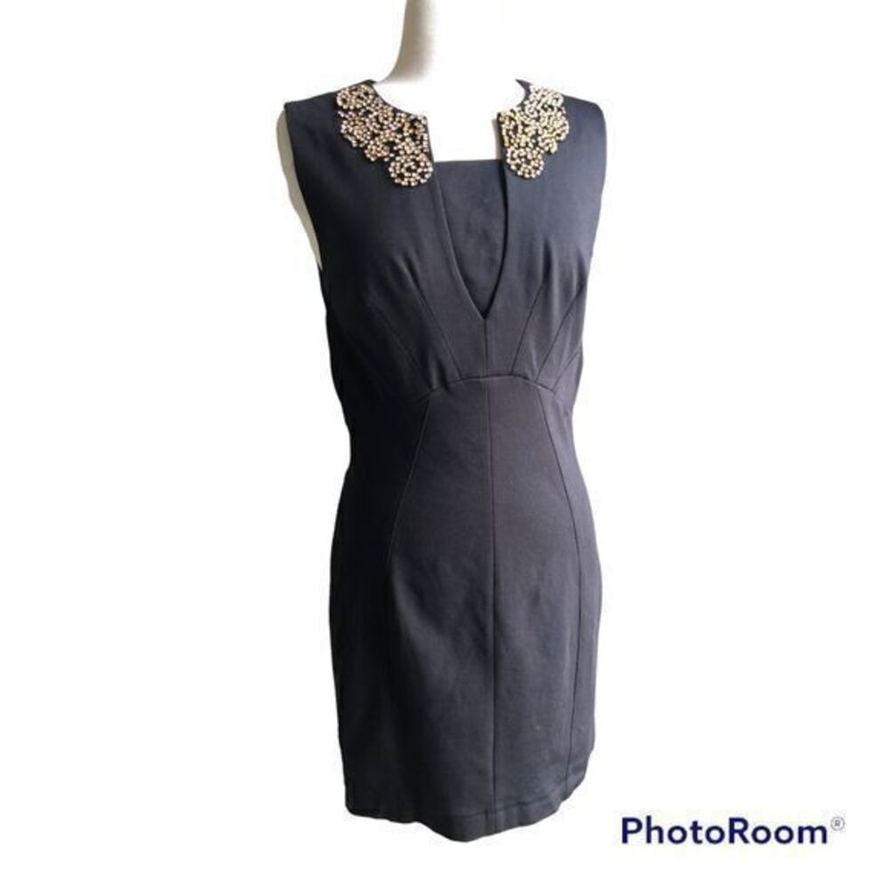 Ted Baker London jewel neckline little black dress large